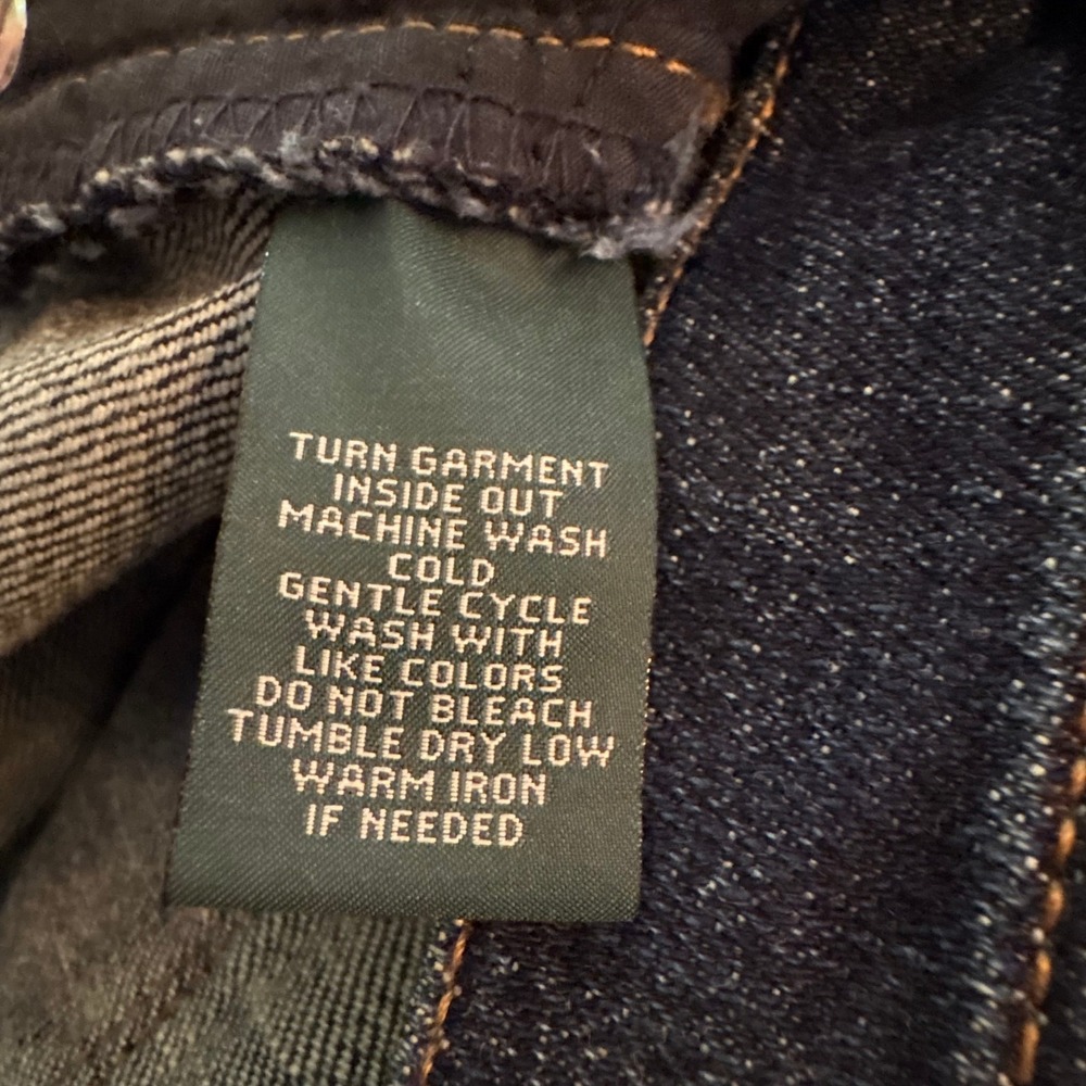 Lauren Ralph Lauren Women 16 Dark Wash Bootcut Jeans Blue Stretch Denim Mid Rise - Picture 9 of 9